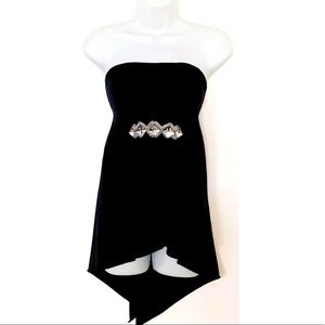 Lotta Stensson Jeweled Asymmetrical Strapless Top